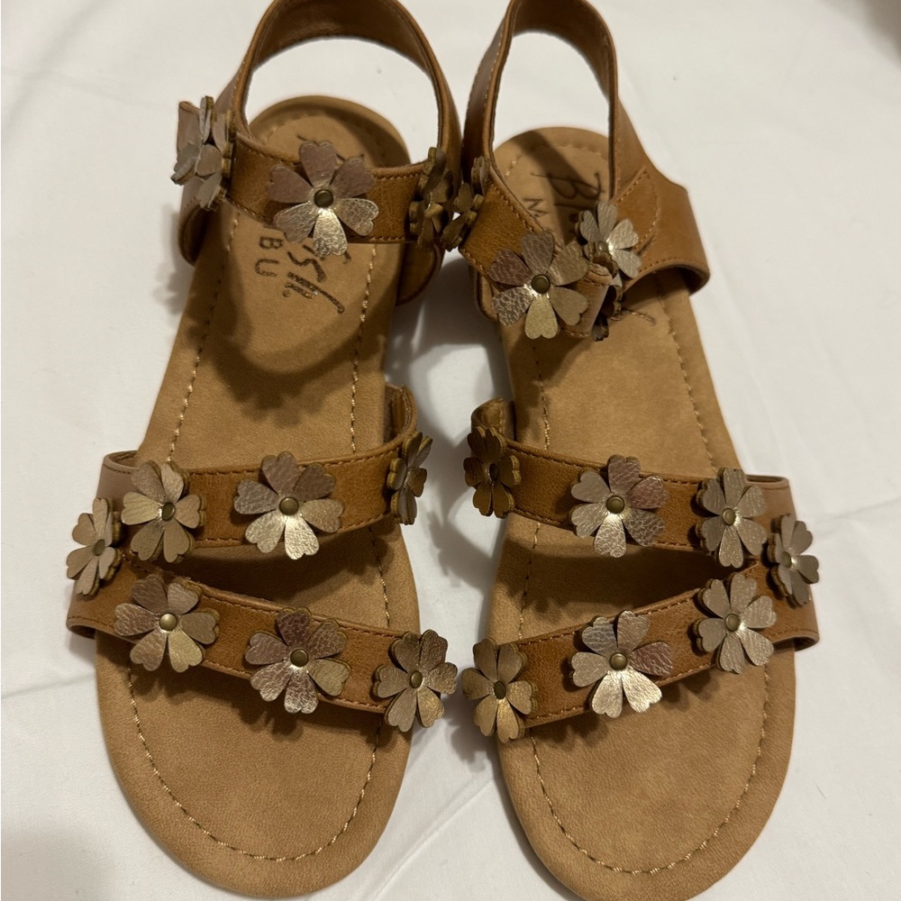 Malibu Tan Floral Kids Sandals